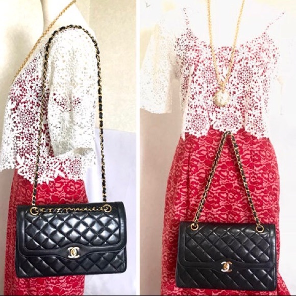 Auth CHANEL 2.55 Paris Limited Jumbo Flap bag - Picture 5 of 8